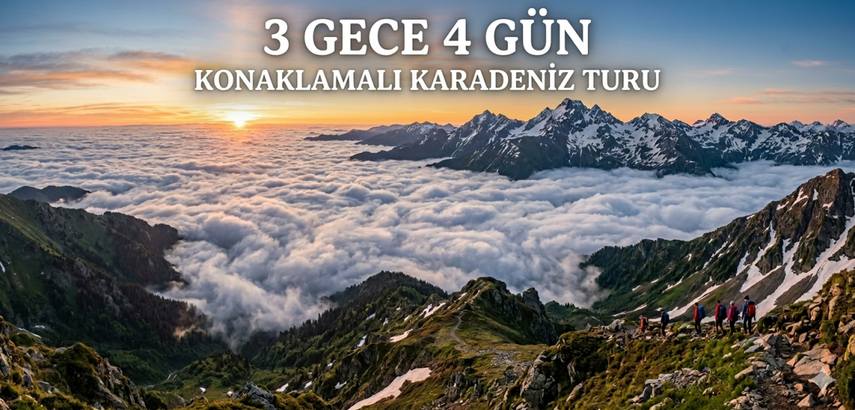 Bulutların Üstünde Karadeniz:Rize Çıkışlı Yayla Konaklamalı 3 Gece 4 Gün (2026)